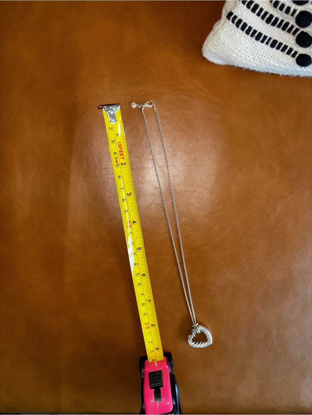 David Yurman Silver Cable Heart Pendant Necklace - Picture 13 of 13